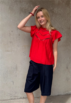 LOVE & DIVINE BLUSE, LOVE1374 TOP, RED